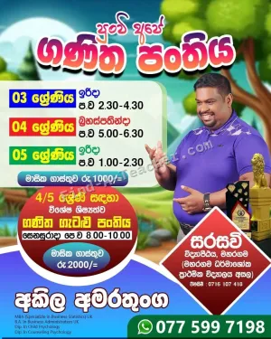 Grades 1 to 11 - Mathematics Classes