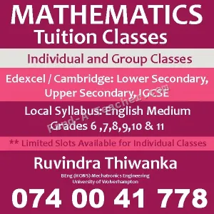 Mathematics Classes for Edexcel / Cambridge (LS / US / IGCSE) / Local Syllabus (Grade 6, 7, 8, 9, 10, 11)