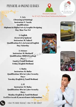 Physical (Dehiwala) and Online Classes