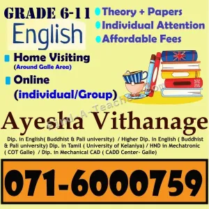 English - Theory + Paper Classes - Grade 6-11
