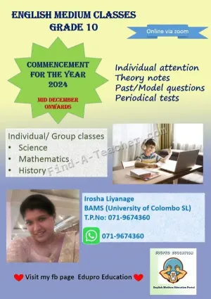 English medium online classes